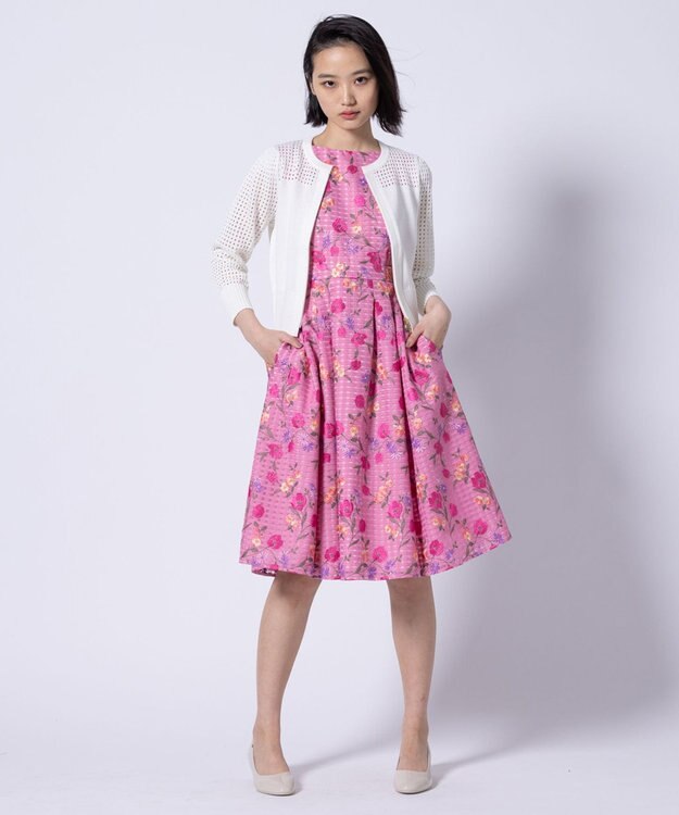 TOCCA 【洗える・消臭】TULIP EMBROIDERY ドレス ピンク系