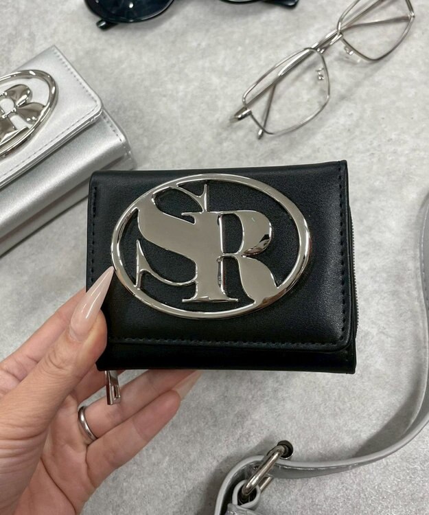 WEGO ラウンドロゴウォレット ブラック