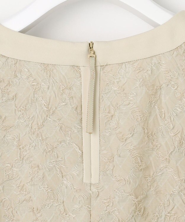 自由区 【セットアップ対応】ワッシャーカットジャカード ブラウス ベージュ