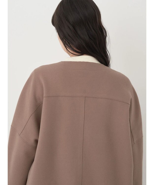 earth music&ecology 圧縮風ポンチコーディガン Mocha