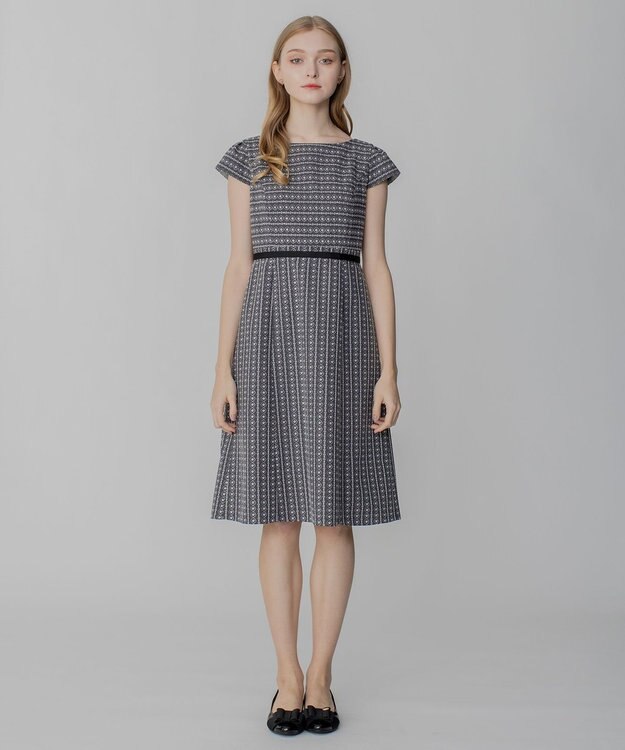 TOCCA 【洗える！】ICON BORDER ドレス ライトグレー系7