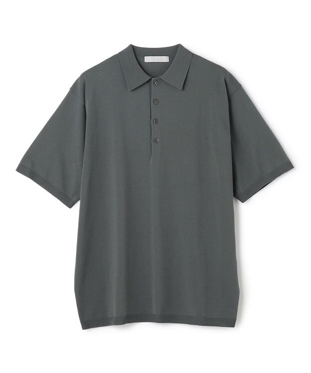 UNFILO MENS アラエルアンチピリングニット ポロ セイジグリーン