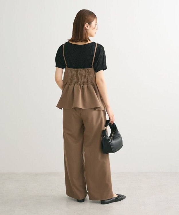 Green Parks ・ＥＬＥＮＣＡＲＥ　ＤＵＥ　ペプラムサロペット Dark Beige