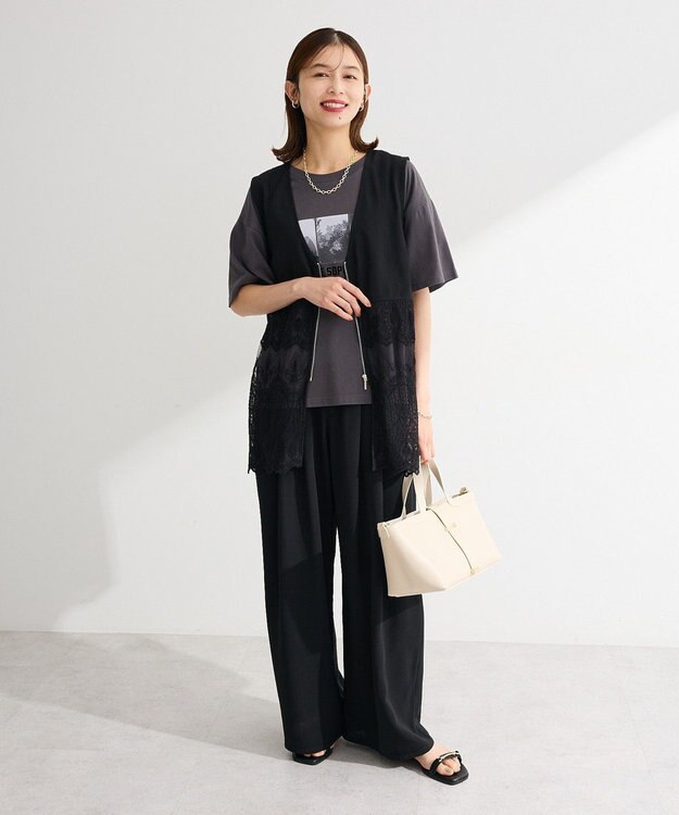 Green Parks 汗染み防止ボックスロゴＴシャツ Charcoal Gray