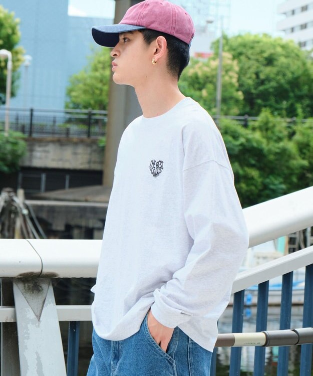 WEGO 【ユニセックス着用ITEM】ガールフレンドグラフィックBIGロンT（LS） ライトグレー