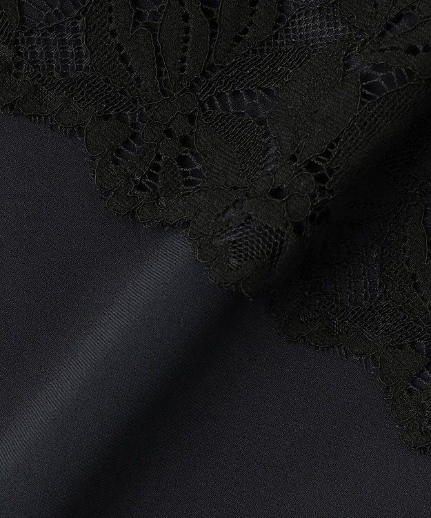 自由区 L 【17号サイズまで展開・カタログ掲載】トリアセダブルクロスレース ワンピース ネイビー