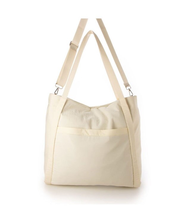 UNBILLION カシュカシュ cachecache / コード編みハンドルビッグナイロントート アイボリー