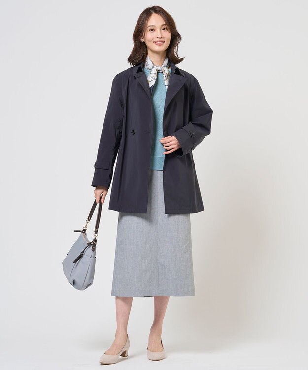 J.PRESS LADIES L DRY COMFORT クルーネック ニット アクア系