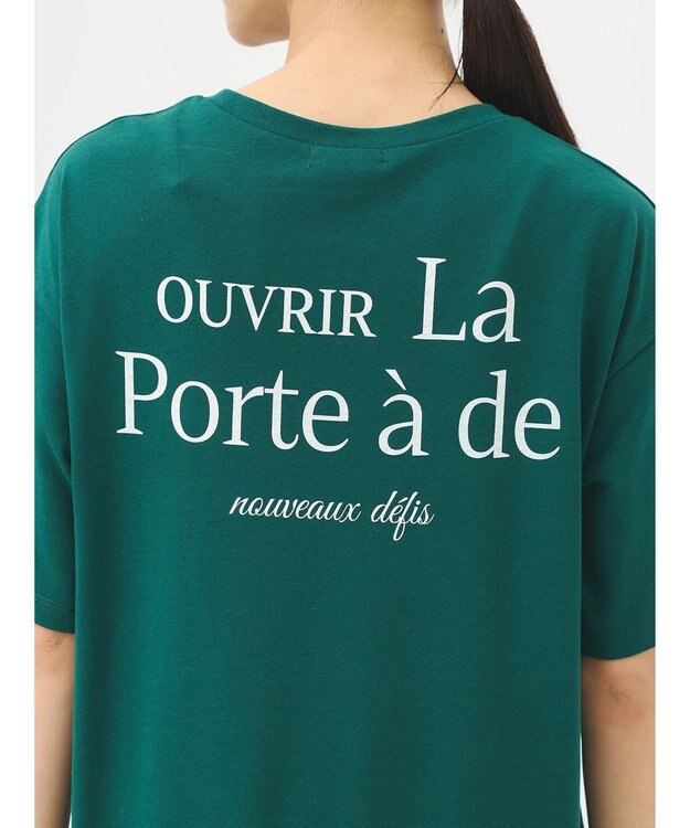 earth music&ecology バックロゴティアードワンピース Green