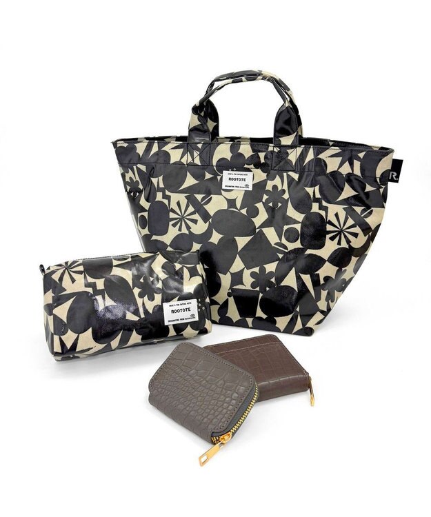 ROOTOTE 3603【ラミネート加工 舟形】 EU.デリ.ラミネート-S 01：カタカタ