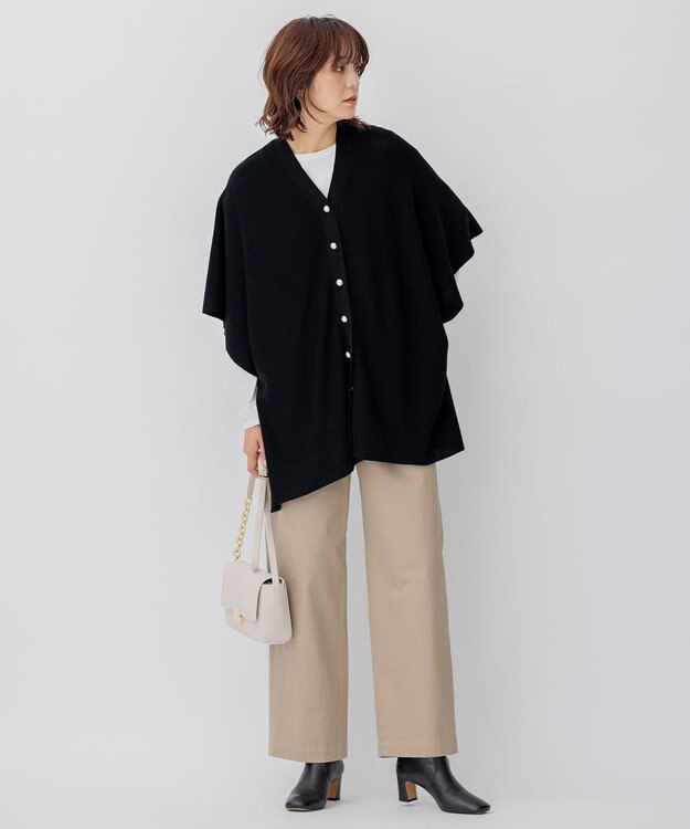 23区 コットンギャバ チノ パンツ ベージュ