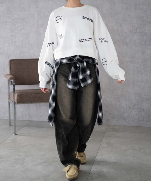 WEGO スクリブルグラフィックスウェット ホワイト