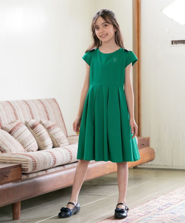 組曲 KIDS 【110-140㎝】ソロナタック ワンピース グリーン系