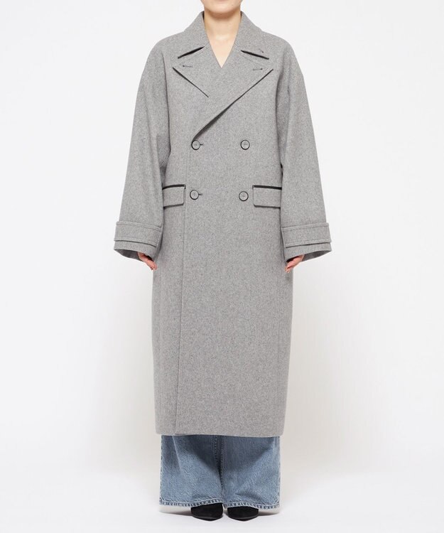 uncrave ロング チェスターコート（uncrave WHITE） ライトグレー