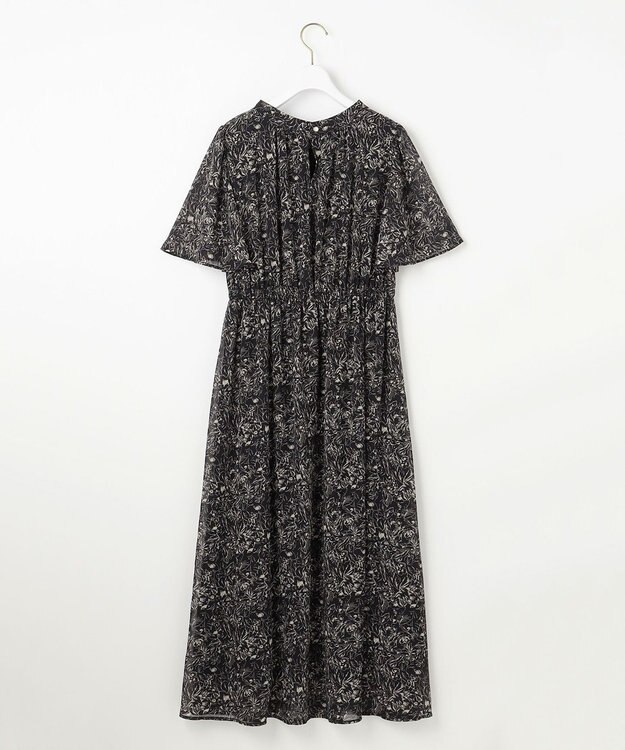 ANY SIS L 【洗える】プリント ワンピース ブラック系