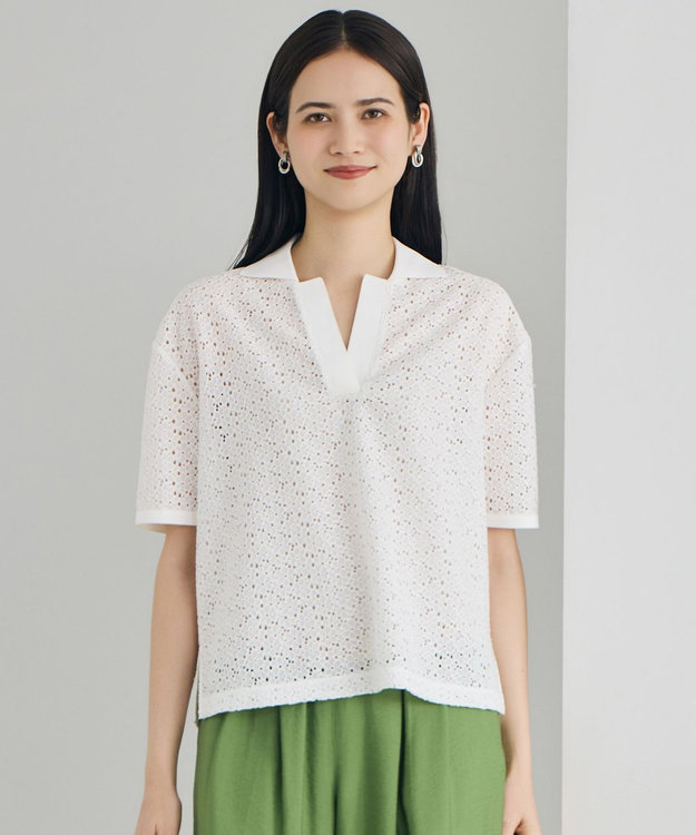 自由区 【カタログ掲載】ラッセルレースジャージー トップス オフ