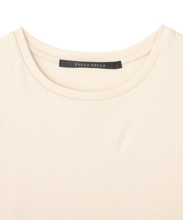 YECCA VECCA コットンスムースノースリーブトップス Beige