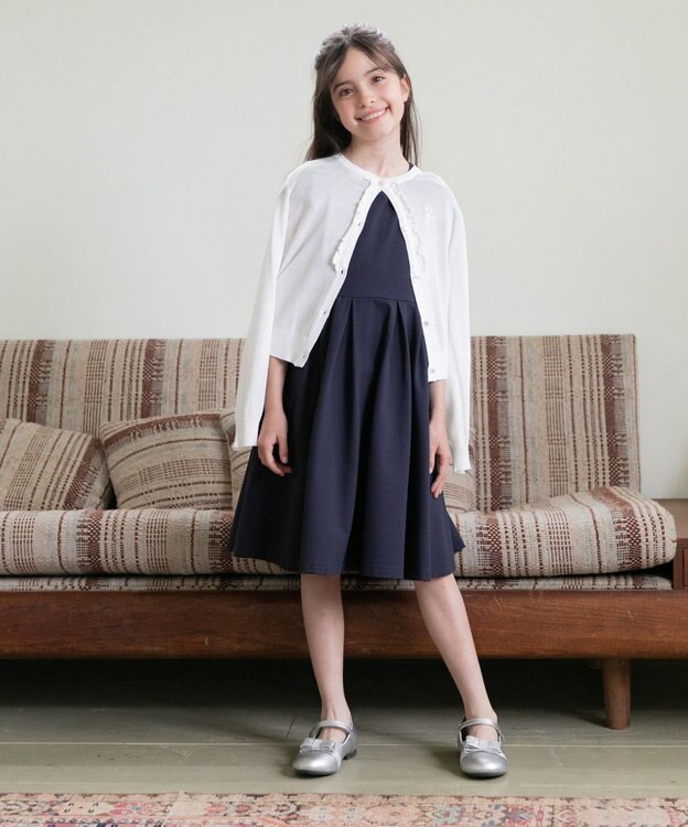 組曲 KIDS 【110-140㎝】ソロナタック ワンピース ネイビー系
