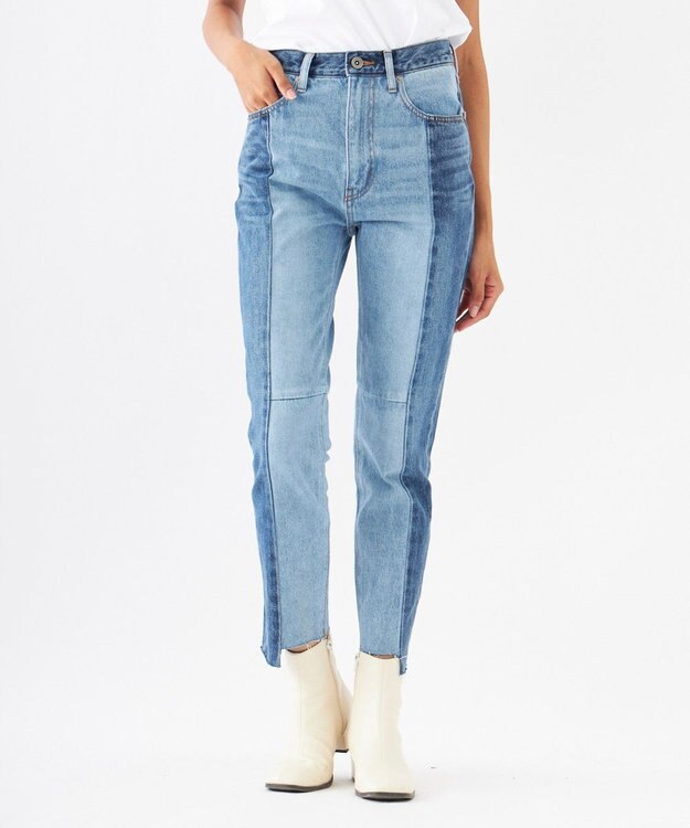 OP／FILA 【OP】美脚パッチワークデニム ブルー