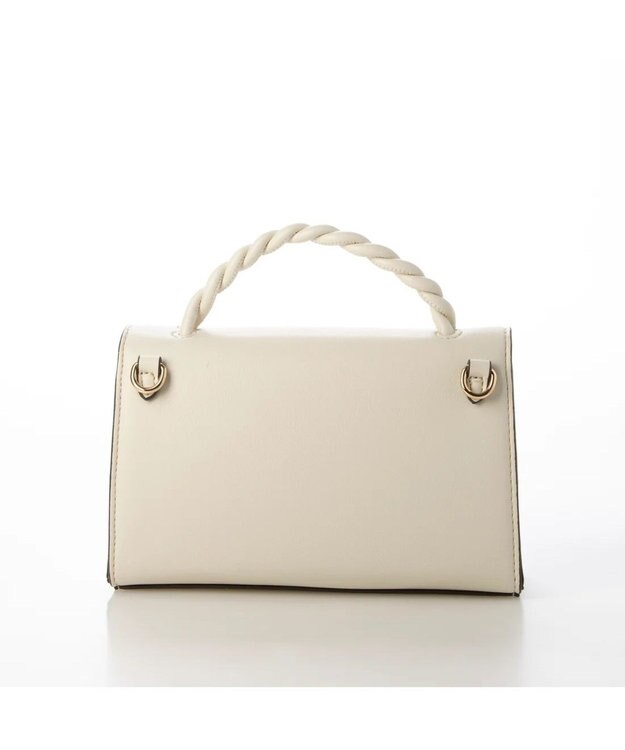 UNBILLION cachecache ねじりハンドルおこし金具2wayミニショルダー アイボリー