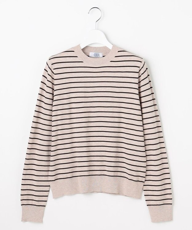 J.PRESS LADIES 【WEB限定】PRINCE クルーネック ニット 【WEB限定】トップベージュ×ダークブラウン系