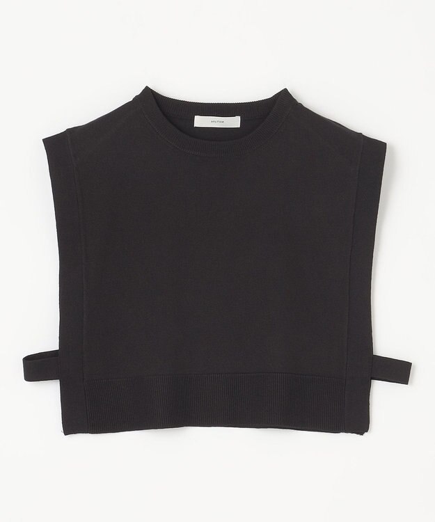 ANY L 【洗濯機可・セットアイテム】短丈ベスト×シャツワンピースセット ブラック