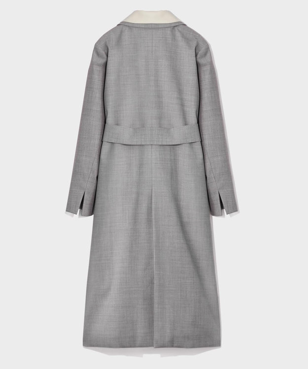 GRACE CONTINENTAL シルクウールコートドレス グレー