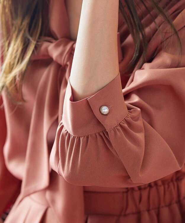 Tiaclasse 【洗える】リボンボウタイワンピース ピンク