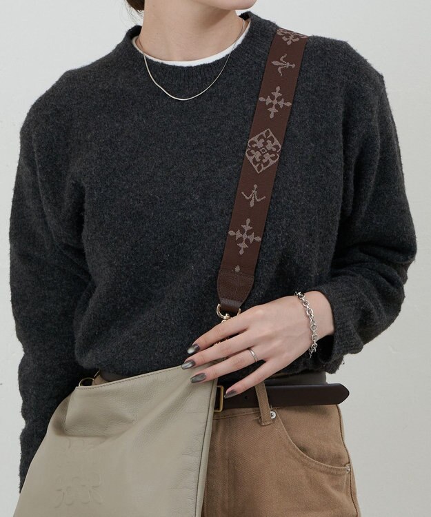 russet アレンジショルダーベルト［Monogram］(CE-1099) D.Brown（ゴールド金具）