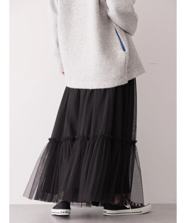 AMERICAN HOLIC ティアードチュールスカート Black