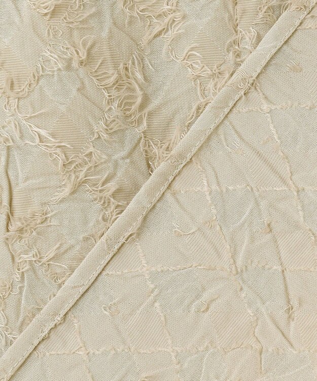 自由区 【セットアップ対応】ワッシャーカットジャカード ブラウス ベージュ