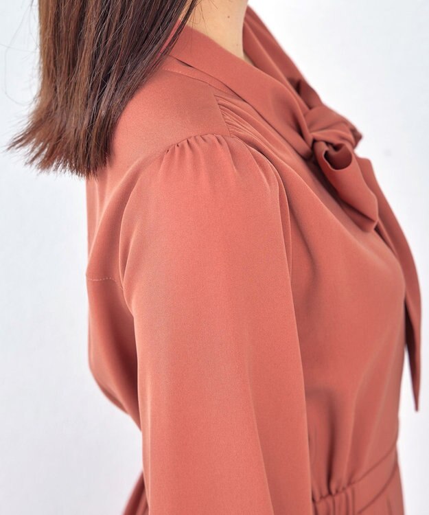 Tiaclasse 【洗える】リボンボウタイワンピース ピンク