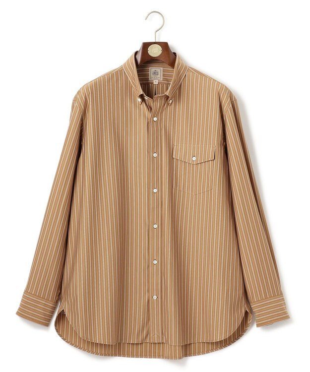 J.PRESS MEN 【KING SIZE】KANEMASA マルチストライプジャージ シャツ ベージュ系1