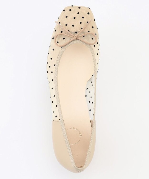 組曲 【WEB限定・低反発】チュールバレエパンプス ベージュ系