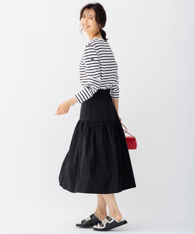 23区 L Armor-lux スムース カットソー ホワイト×ブラックボーダー