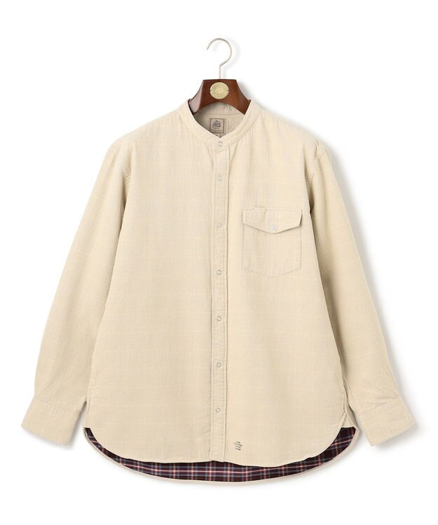 J.PRESS MEN 【KING SIZE】ダブルフェイス キャラメルコール シャツブルゾン アイボリー系