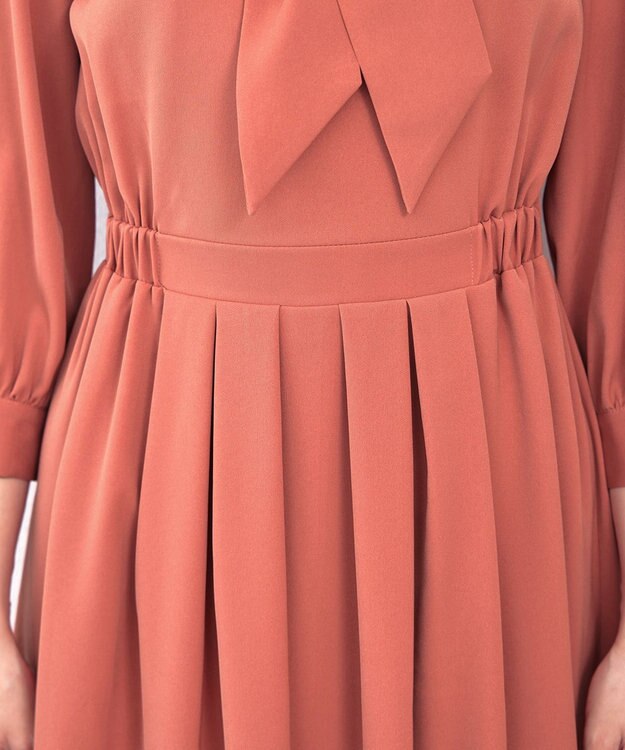 Tiaclasse 【洗える】リボンボウタイワンピース ピンク