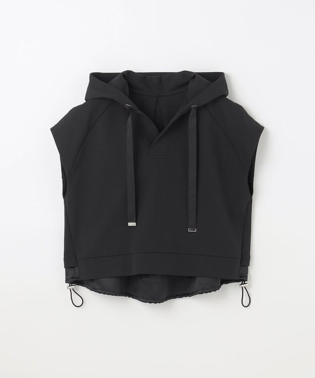 GRACE CONTINENTAL クロップトジャージトップ ブラック