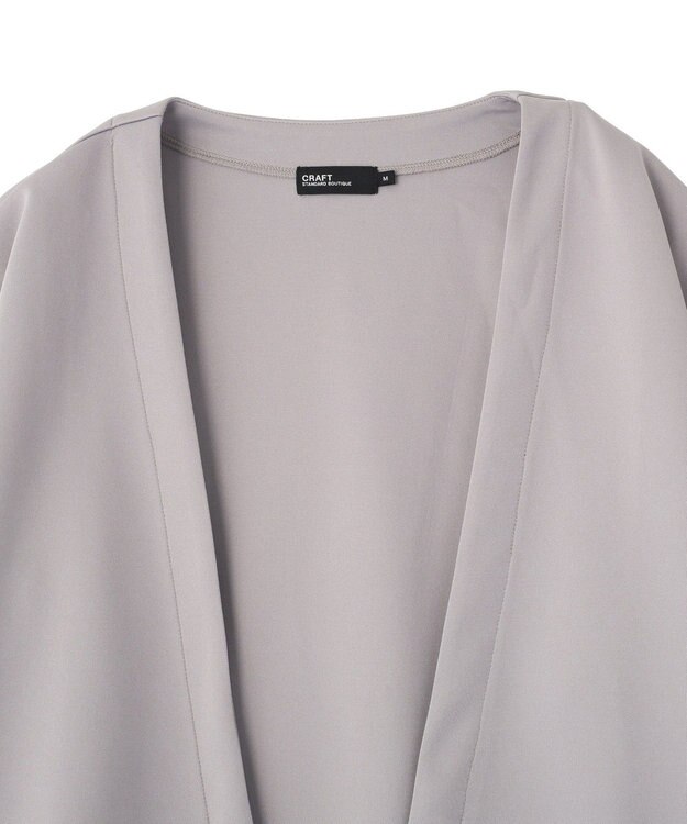 CRAFT STANDARD BOUTIQUE ボタンレスカットカーディガン Gray