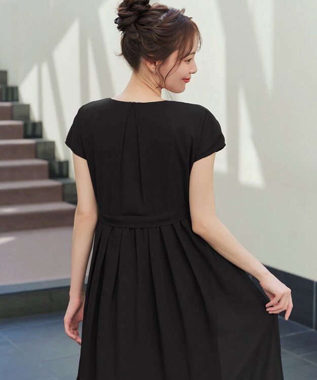 Tiaclasse L 【洗える】フリルワンピース ブラック