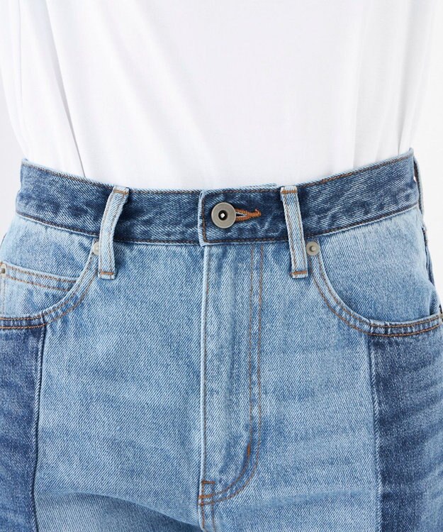 OP／FILA 【OP】美脚パッチワークデニム ブルー