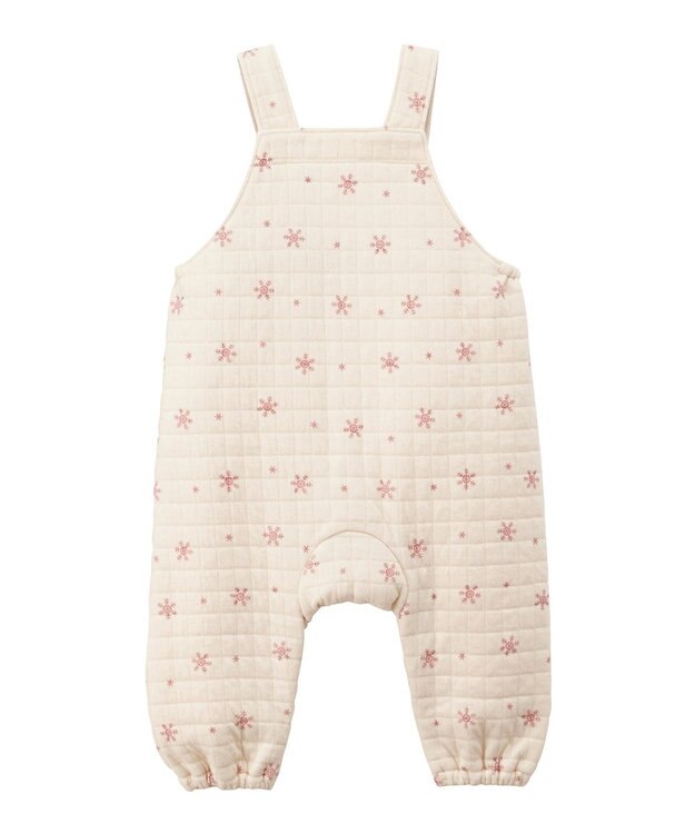 MIKI HOUSE HOT BISCUITS キルト素材 オーバーオール＆Tシャツギフトセット【BOX付き】 アイボリー