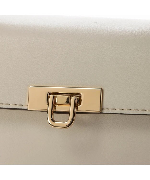 UNBILLION cachecache ねじりハンドルおこし金具2wayミニショルダー アイボリー