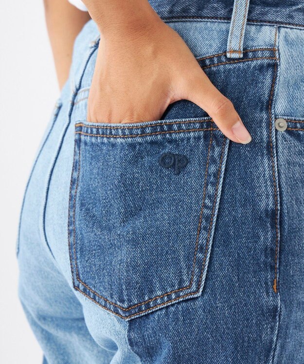 OP／FILA 【OP】美脚パッチワークデニム ブルー