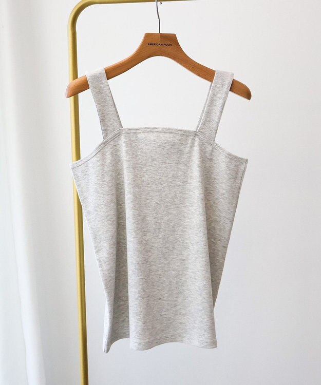 AMERICAN HOLIC 抗菌防臭テレコベアタンクトップ Oatmeal