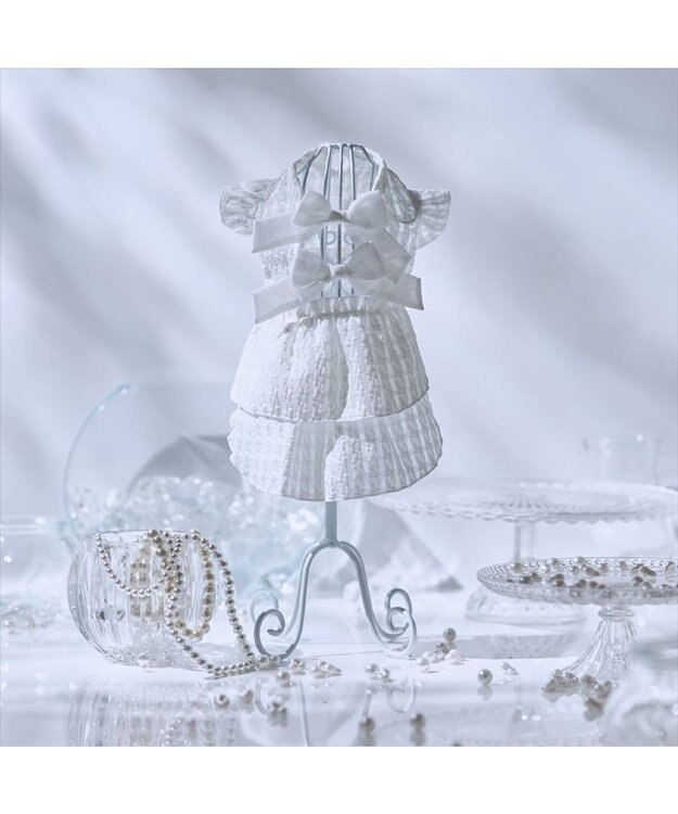 PET PARADISE cherircouture シースルーリボン ワンピース 小型犬 ホワイト