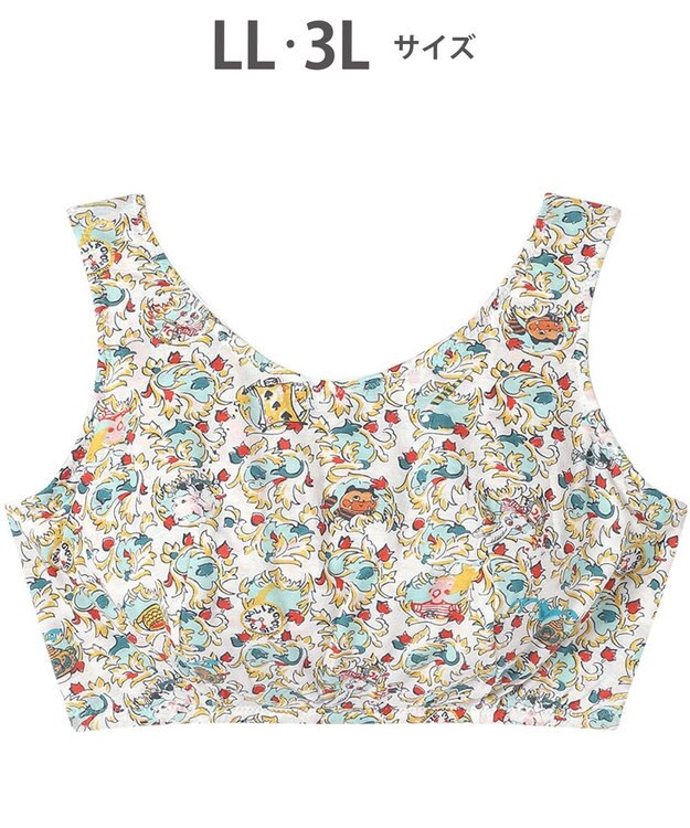 tsumori chisato SLEEP ツモリチサト ナイトアップブラ ベア天竺素材(身生地) 3Lまで対応 大きいサイズ ノンワイヤー ナイトブラ レディース UBX563 /ワコール アイボリー