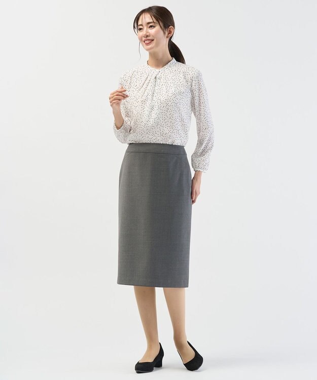 J.PRESS LADIES L 【セットアップ対応】BAHARIYE SOLID スカート ミディアムグレー系