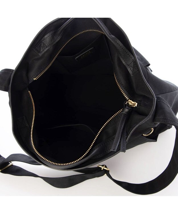 UNBILLION ペルケ perche / ベンダイルコットンスコッチガードプリーツショルダー ブラック