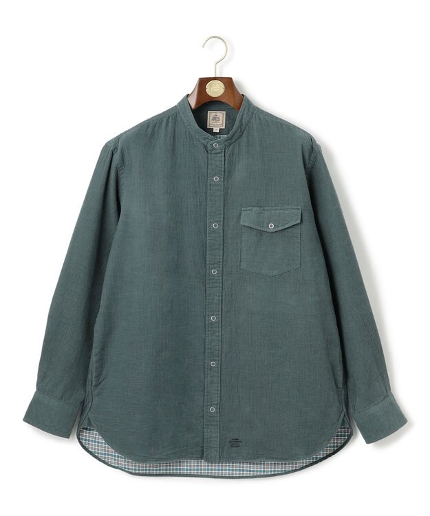 J.PRESS MEN 【KING SIZE】ダブルフェイス キャラメルコール シャツブルゾン スモーキーグリーン系